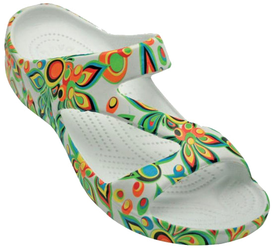 Dawgs Women's Loudmouth Z-Sandals - White Shagadelic