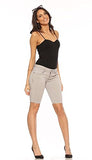 Rubberband Stretch Women's Bermuda Shorts (Sarina/Light Grey) Size 30(11/12)