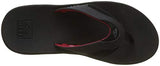 Reef - Mens Fanning Sandals, Size: 13 D(M) US, Color: All Black/Red