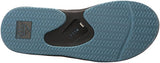 Reef Men's Fanning Sandal, Grey/Light Blue, 12 M US
