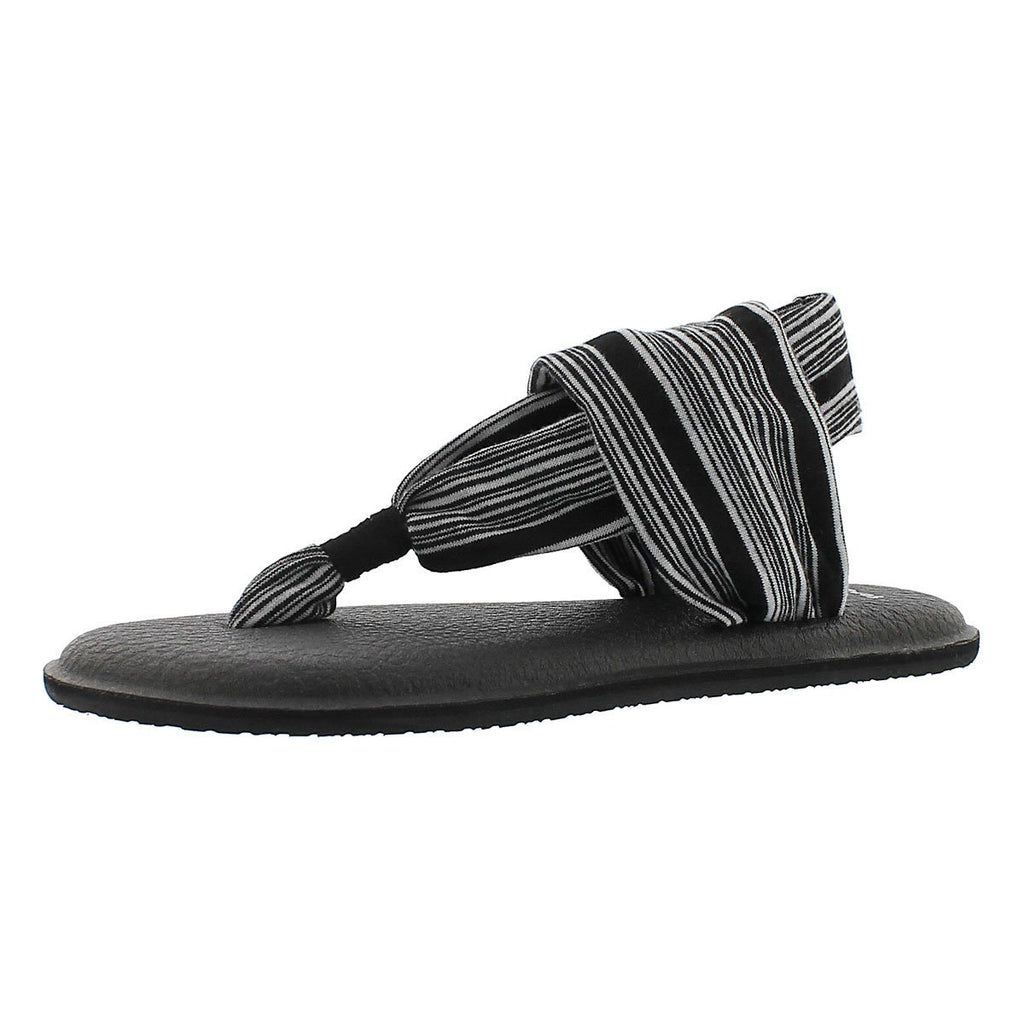 Sanuk Women's Yoga Sling 2 Sandals - Black/White - 6 – The Shoe Guy in AZ